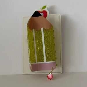 ☀️Pencil-Shaped Hair Clip with Apple Charm
